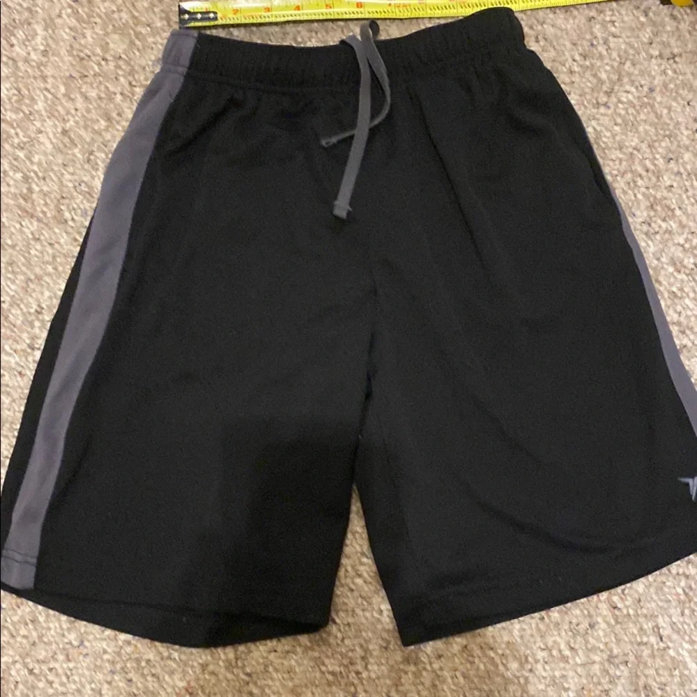 Black and Gray Boy’s Old Navy Go Dry Shorts with pockets